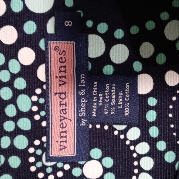 🎊HTF Vineyard Vines🎊 - Blue/White Confetti Dots Circles Stretch Sheath Dress - Picture 3 of 16